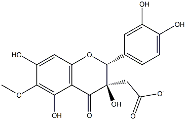 (2R,3R)-3,3',4',5,7-Pentahydroxy-6-methoxyflavanone 3-acetate Struktur