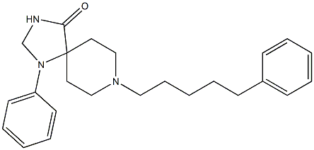 1-Phenyl-8-(5-phenylpentyl)-1,3,8-triazaspiro[4.5]decan-4-one Structure