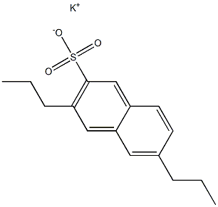 3,6-Dipropyl-2-naphthalenesulfonic acid potassium salt Struktur