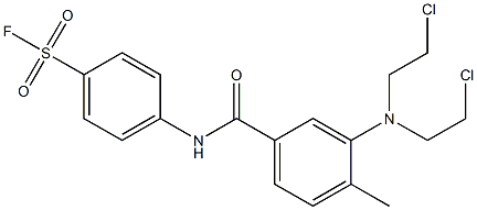 p-[3-[Bis(2-chloroethyl)amino]-4-methylphenylcarbonylamino]benzenesulfonyl fluoride Structure