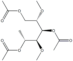 1-O,3-O,5-O-Triacetyl-2-O,4-O-dimethyl-6-deoxy-D-galactitol Structure
