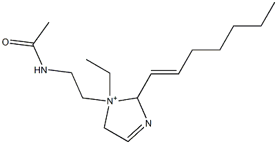 1-[2-(Acetylamino)ethyl]-1-ethyl-2-(1-heptenyl)-3-imidazoline-1-ium 结构式