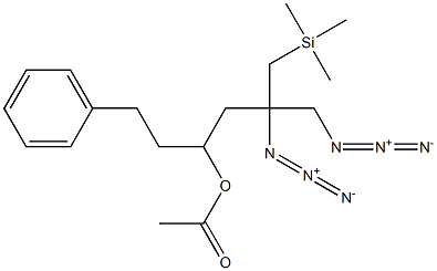 Acetic acid 2-azido-2-(azidomethyl)-1-(trimethylsilyl)-6-phenylhexan-4-yl ester Structure