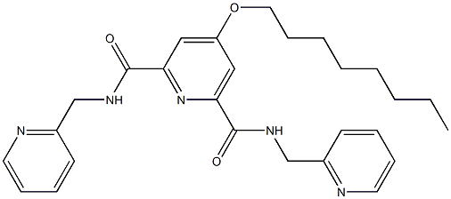 4-(Octyloxy)-N,N'-bis(2-pyridylmethyl)pyridine-2,6-dicarboxamide Structure
