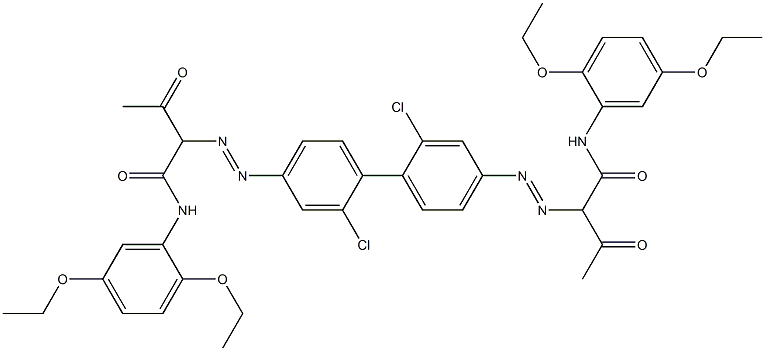 4,4'-Bis[[1-(2,5-diethoxyphenylamino)-1,3-dioxobutan-2-yl]azo]-2,2'-dichloro-1,1'-biphenyl Structure