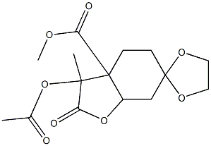 9-Acetyloxy-9-methyl-8-oxospiro[7-oxabicyclo[4.3.0]nonane-4,2'-[1,3]dioxolane]-1-carboxylic acid methyl ester