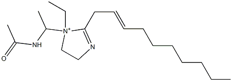 1-[1-(Acetylamino)ethyl]-2-(2-decenyl)-1-ethyl-2-imidazoline-1-ium Struktur