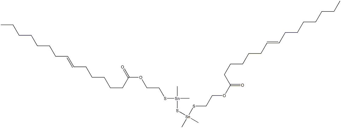 Bis[dimethyl[[2-(6-tetradecenylcarbonyloxy)ethyl]thio]stannyl] sulfide Structure