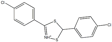 3,5-ジ(4-クロロフェニル)-1,4,2-ジチアゾール-2-カチオン 化学構造式