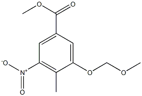 3-(メトキシメトキシ)-4-メチル-5-ニトロ安息香酸メチル 化学構造式
