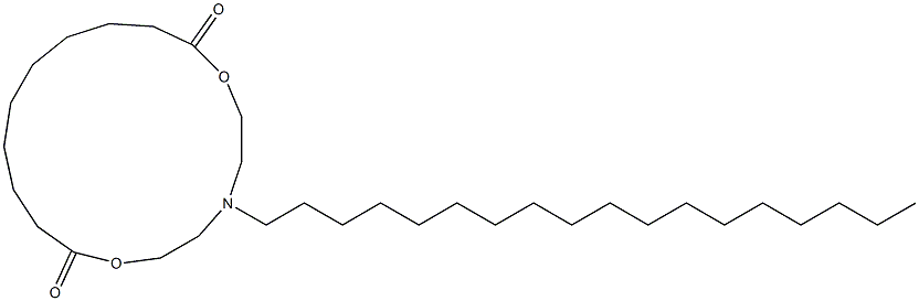 5-Octadecyl-5-aza-2,8-dioxacyploheptadecane-1,9-dione Struktur