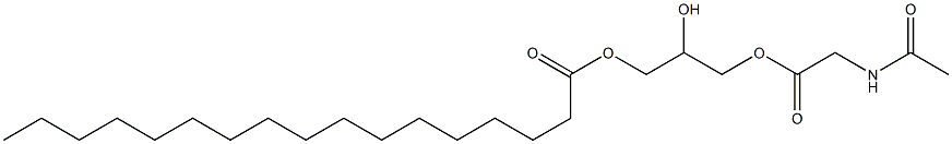 1-[(N-Acetylglycyl)oxy]-2,3-propanediol 3-heptadecanoate Structure