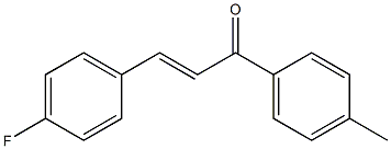 (2E)-3-(4-フルオロフェニル)-1-(4-メチルフェニル)-2-プロペン-1-オン 化学構造式