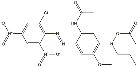 2-Acetylamino-4-acetoxypropylamino-5-methoxy-2',4'-dinitro-6'-chloroazobenzene
