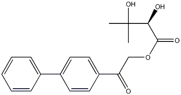 [R,(-)]-2,3-Dihydroxy-3-methylbutyric acid p-phenylphenacyl ester 结构式