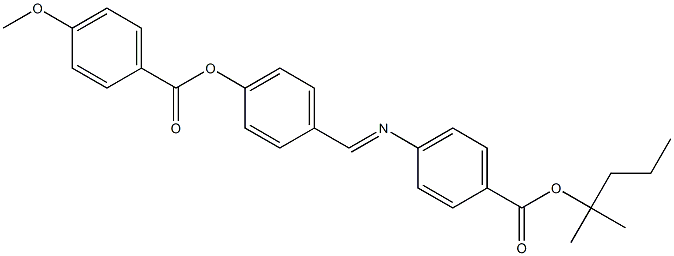 4-[4-(4-Methoxybenzoyloxy)benzylideneamino]benzoic acid (1,1-dimethylbutyl) ester Structure