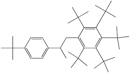1-(ペンタ-tert-ブチルフェニル)-2-(4-tert-ブチルフェニル)プロパン 化学構造式