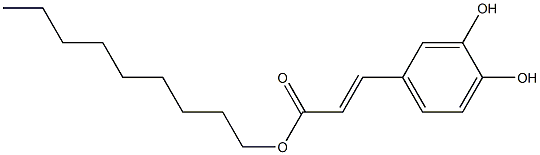 (E)-3-(3,4-ジヒドロキシフェニル)プロペン酸ノニル 化学構造式
