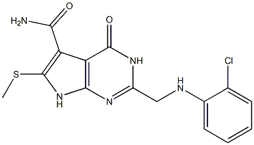 2-[(o-Chlorophenylamino)methyl]-6-(methylthio)-4-oxo-3,4-dihydro-7H-pyrrolo[2,3-d]pyrimidine-5-carboxamide