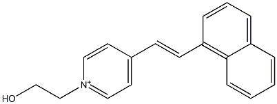 4-[(E)-2-(1-Naphtyl)vinyl]-1-(2-hydroxyethyl)pyridinium 结构式