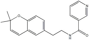 N-[2-(2,2-Dimethyl-2H-1-benzopyran-6-yl)ethyl]pyridine-3-carboxamide,,结构式