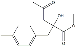 (4E)-2-Hydroxy-4,7-dimethyl-2-(2-oxopropyl)-4,6-octadienoic acid methyl ester Structure