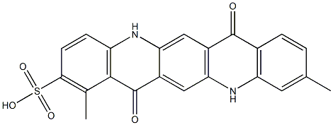 5,7,12,14-Tetrahydro-1,10-dimethyl-7,14-dioxoquino[2,3-b]acridine-2-sulfonic acid Struktur
