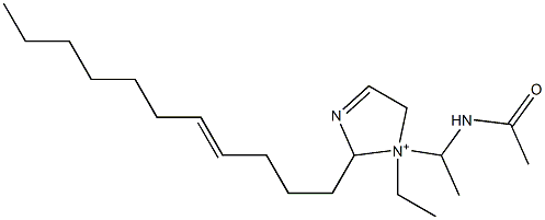1-[1-(アセチルアミノ)エチル]-1-エチル-2-(4-ウンデセニル)-3-イミダゾリン-1-イウム 化学構造式