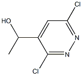 3,6-ジクロロ-4-(1-ヒドロキシエチル)ピリダジン 化学構造式