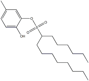 7-Pentadecanesulfonic acid 2-hydroxy-5-methylphenyl ester Structure