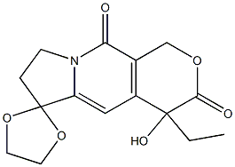  4-乙基-6,6-(亚乙二氧基)-7,8-二氢-4-羟基-1H-吡喃并{3,4-F}中氮茚-3,10(4H)-二酮