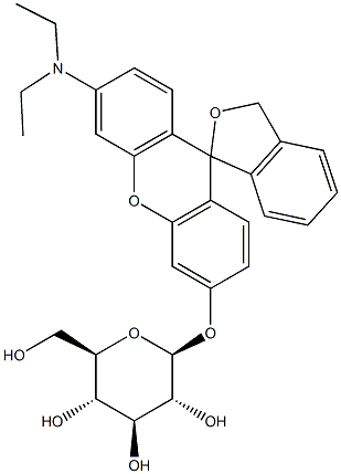 6'-(Diethylamino)spiro[isobenzofuran-1(3H),9'-[9H]xanthen]-3'-yl b-D-glucopyranoside