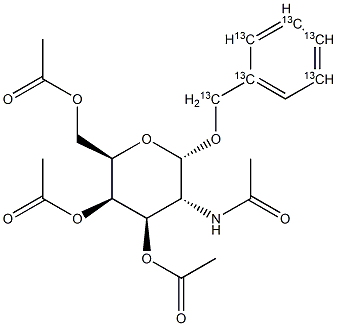 Benzyl [13C6] 2-acetamido-3,4,6-tri-O-acetyl-2-deoxy-a-D-galactopyranoside