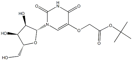 5-(t-Butyloxycarbonylmethoxy)uridine Struktur