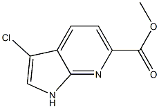 3-Chloro-1H-pyrrolo[2,3-b]pyridine-6-carboxylic acid methyl ester Struktur