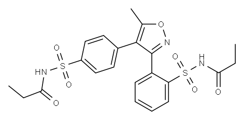 N-((4-(5-methyl-3-(2-(N-propionylsulfamoyl)phenyl)isoxazol-4-yl)phenyl)sulfonyl)propionamide