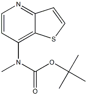 tert-butyl N-methyl-N-{thieno[3,2-b]pyridin-7-yl}carbamate, 2225142-05-0, 结构式