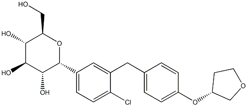 (2R,3R,4R,5S,6R)-2-(4-chloro-3-(4-(((R)-tetrahydrofuran- 3-yl)oxy)benzyl)phenyl)-6-(hydroxymethyl)tetrahydro-2H- pyran-3,4,5-triol