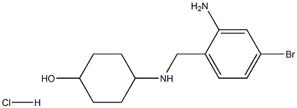 (1r,4r)-4-((2-amino-4-bromobenzyl)amino)cyclohexan-1-ol hydrochloride Struktur