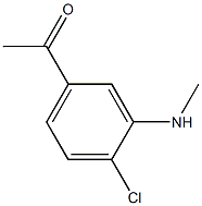 1-(4-Chloro-3-methylamino-phenyl)-ethanone Struktur