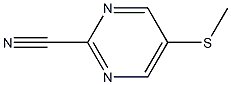 5-Methylsulfanyl-pyrimidine-2-carbonitrile 结构式