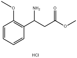 METHYL 3-AMINO-3-(2-METHOXYPHENYL)PROPANOATE HCl, 1269634-07-2, 结构式