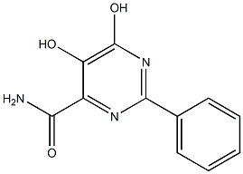 5,6-二羟基-2-苯基嘧啶-4-甲酰胺, , 结构式