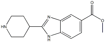 methyl 2-(piperidin-4-yl)-1H-benzo[d]imidazole-5-carboxylate 化学構造式
