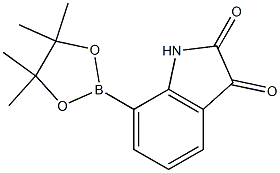 7-(4,4,5,5-Tetramethyl-[1,3,2]dioxaborolan-2-yl)-1H-indole-2,3-dione Structure