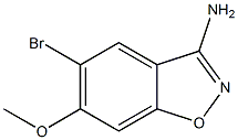 5-Bromo-6-methoxy-benzo[d]isoxazol-3-ylamine,,结构式