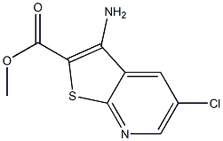 3-Amino-5-chloro-thieno[2,3-b]pyridine-2-carboxylic acid methyl ester Structure