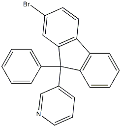 3-(2-bromo-9-phenyl-9H-fluoren-9-yl)pyridine Structure