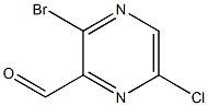 3-Bromo-6-chloro-pyrazine-2-carbaldehyde Struktur