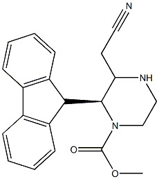 (9H-fluoren-9-yl)methyl (S)-3-(cyanomethyl)piperazine-1-carboxylate Struktur